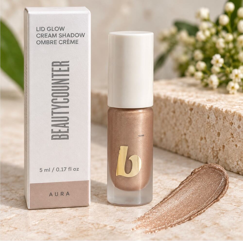 Beautycounter Lid Glow Cream Shadow Aura Soft Beige 5ml Clean Beauty New In Box